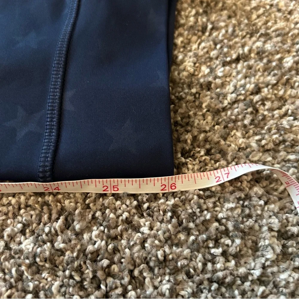 Old Navy Active Powersoft small tall blue star cropped leggings activewear